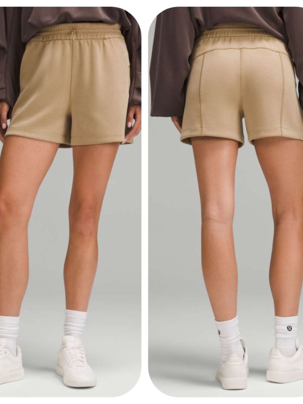 NEW Lululemon Size 10 Lululemon Softstreme High-Rise Short 4", Filbert Tan/Beige